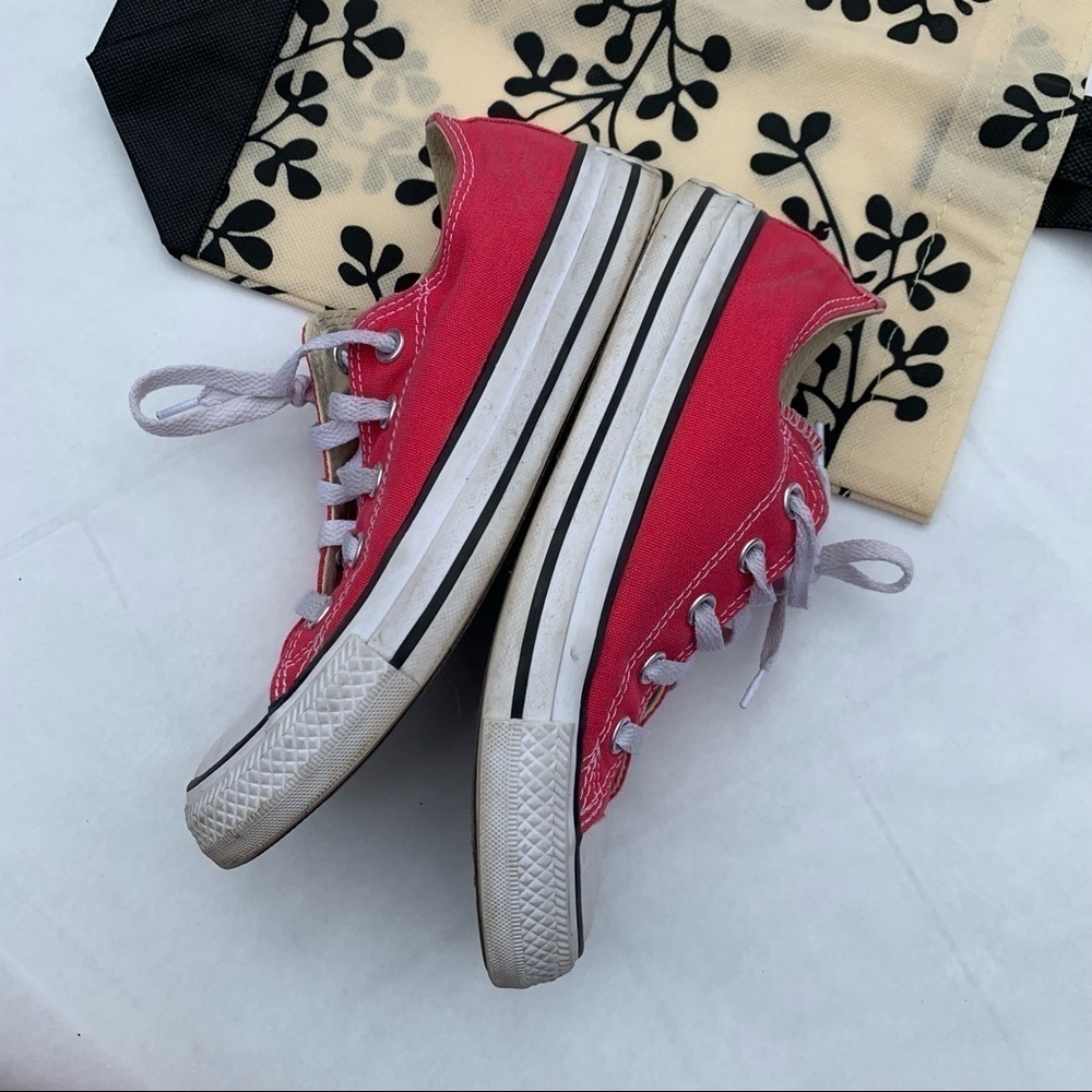 Converse all star hot pink low top canvas Sneaker women’s 6 shoes skater - Picture 7 of 9